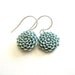Dusty Blue Flower Drop Earrings - Simply Feminine Mum Earrings