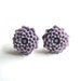 Lavender Flower Post Earrings - Purple Chrysanthemum Studs