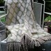 One of a Kind Accessory Throw Blanket, Made with Textured Fabric Featuring a Chartreuse Contemporary Print.