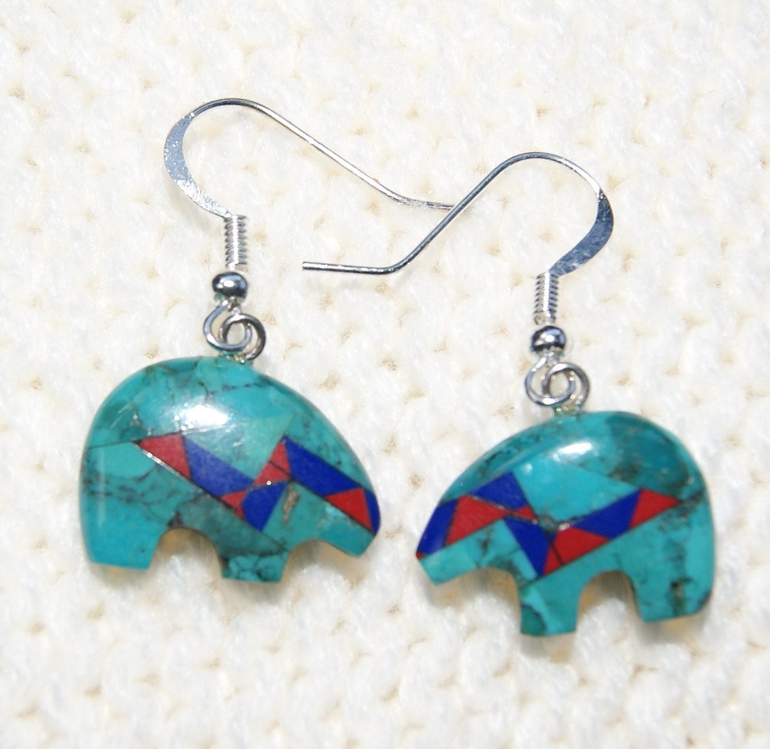 Turquoise Bears Earrings Turquoise Bears Bear Earrings