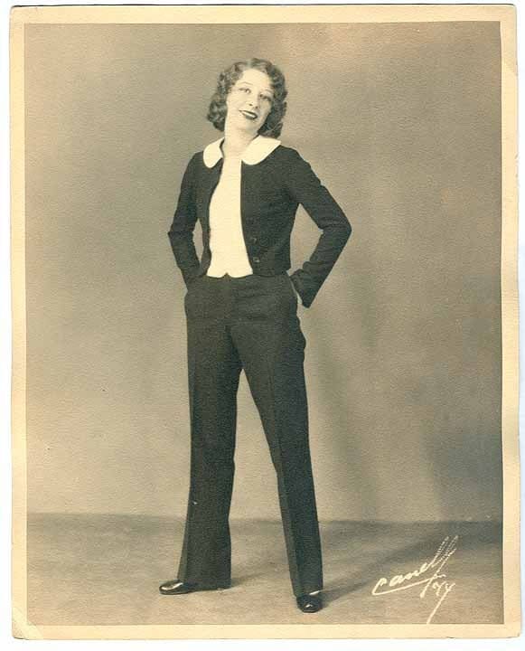 1920s PHOTO Woman ahead of her time Wears Pants for portrait