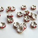 20 Red rhinestone rondelle spacer beads 8x4mm DB09005-R