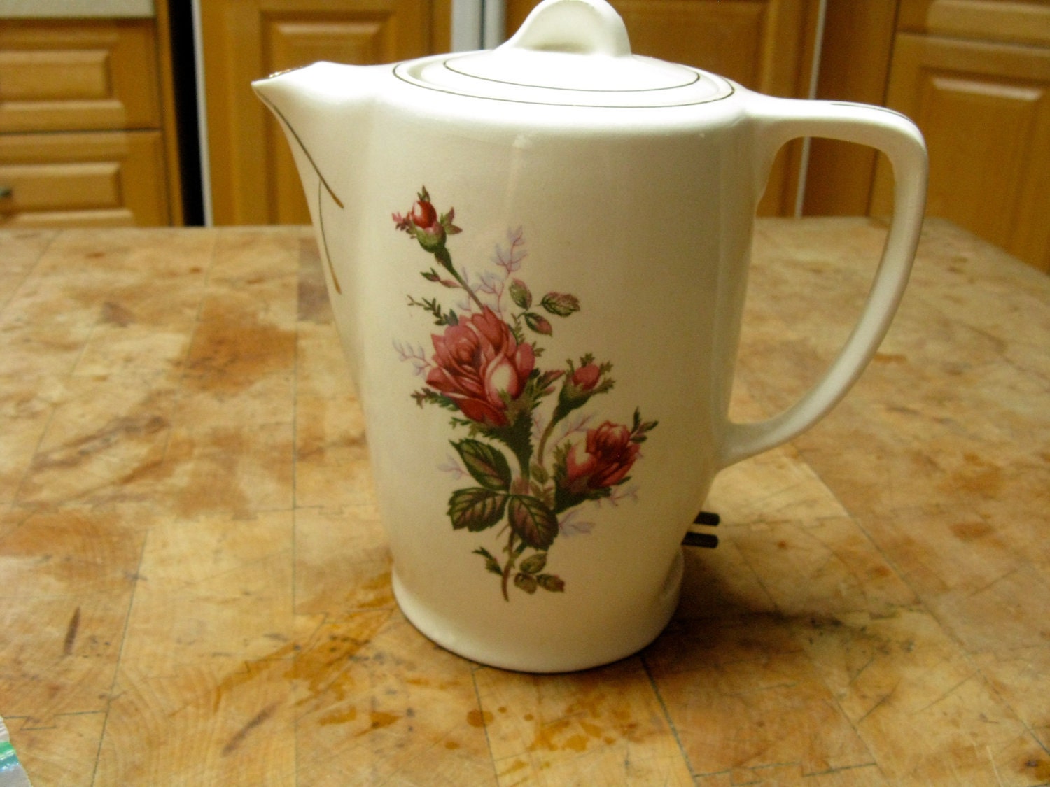 Ceramic Electric Hot Water Tea Pot Vintage