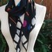 1980s Albert Nipon Contemporary Geometric Long Tapered Silk Scarf 55 x 10