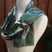 Hunter Green, Rust, Blue, White Retro Stripes / Criss Cross SILK Scarf / Long Scarf 46 x 12