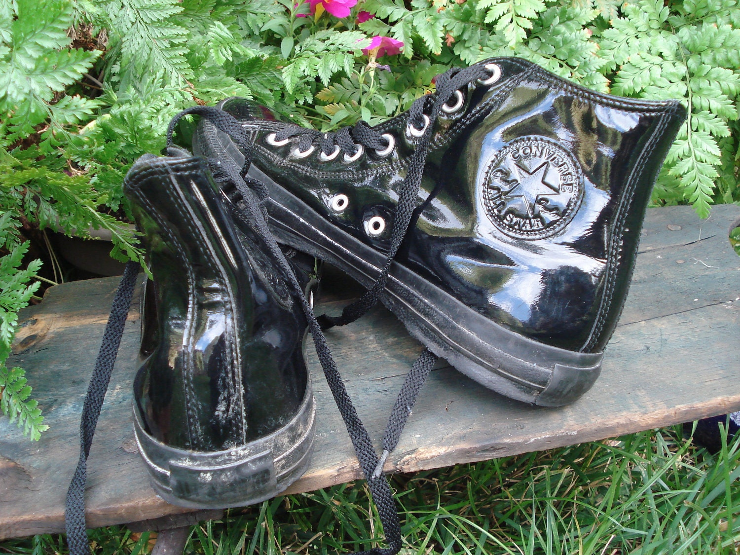 black patent converse high tops