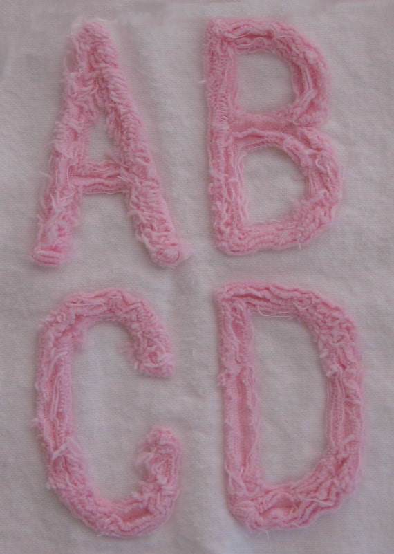 Chenille/Raggy Font Machine Embroidery DesignsINSTANT