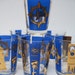 Mid century barware gold cobalt industrial