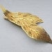 Leaf Hair Clip - Sticky Grip - Gold Tone
