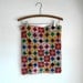 Vintage Granny Square Crochet Wall Hanging / Wool