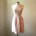 60s Party Dress and Jacket / Pink Brocade / Pleated Skirt / Small