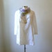 Plus Size Vintage Dress / 70s White Lace Mini Dress / 2X 3X