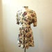 Zooey Deschanel Dress / 80s Floral Dress / Summer Dress / Large