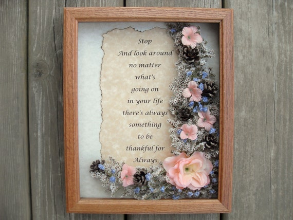 Items similar to Home Decor Flower Arrangement Shadow Box 8x10 Picture