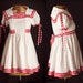 1950s Child Size Sailor Dress / Unique Vintage Girls Halloween Costume / Full Skirt Petticoat Stripe Trim / Childrens Clothing childsize