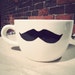 Mr Teacup's hand drawn moustache mug. Geeks only - last one