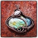 Labradorite, Diamond Quartz and Copper Wire Wrapped Pendant