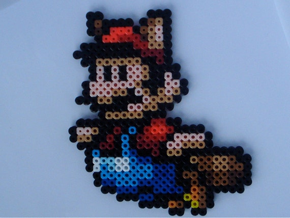 Items similar to Raccoon Mario from Super Mario Bros 3 Perler Bead ...