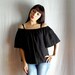 Black tank tshirt lace - Size from S to XL