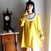 Mustard bib dress - Alice in Wonderland Collection - Limited Edition