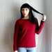 Red wool sweater in knitted jersey - Sizes from XS to L