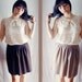 Reversible pleated skirt - aline skirt knee skirt womens skirt