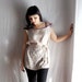 Sand silk camisole tank with belt - One of a kind