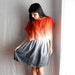 Ombrè tunic dress silk dress womens dress - One size fits all -