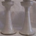 Pair of 1977 Jugtown Ware White Candle Holders