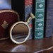 Vintage Pocket Mirror Double Sided Gold Trim and Tassels