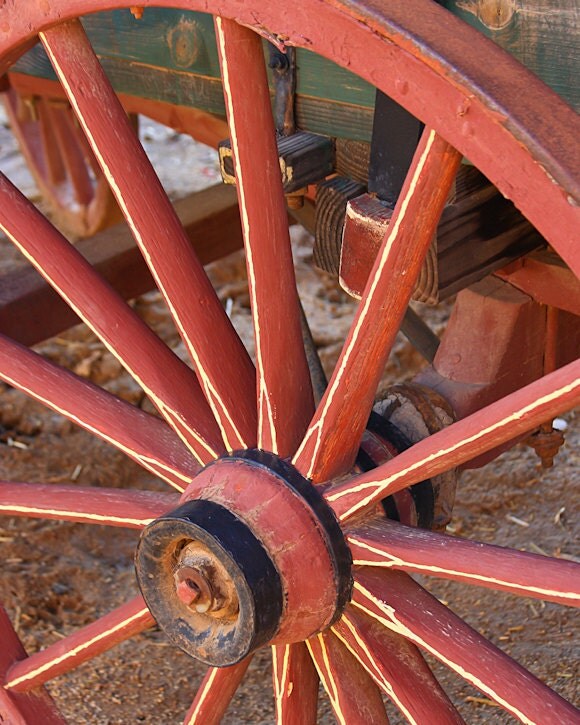 Arizona Photography Red Wagon Wheel Featured by