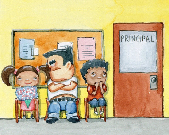 Principal's Office 8x10 Illustration Print