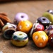 Handmade lampwork glass beads - SRA - Autumn colors, by MayaHoney