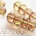 Beige, light purple and green czech glass beads - large spacers, pastel, vintage style - 7x11mm - 10Pc - 0220