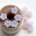 Light lilac Czech glass Flower beads - small bells, pastel, soft - 7mm - 30Pc - 0323