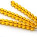 Ochre yellow round spacer beads czech glass - 4mm, small, bright - approx.100Pc - 0330