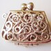 Vintage Silver Handbag Charm opens to an I LOVE YOU Fan