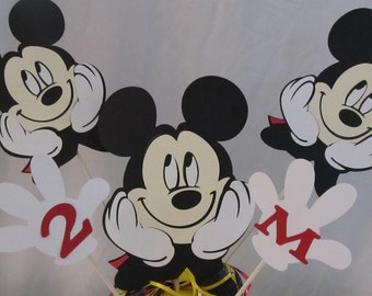 Mickey Mouse Party LARGE Centerpiece Picks 5 piece
