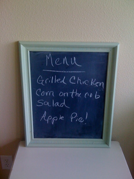 Pretty Framed Chalkboard by SavingGraceCreations on Etsy