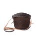 Small Sisal Purse Brown Tooled Leather Trim Mini Women's Purse