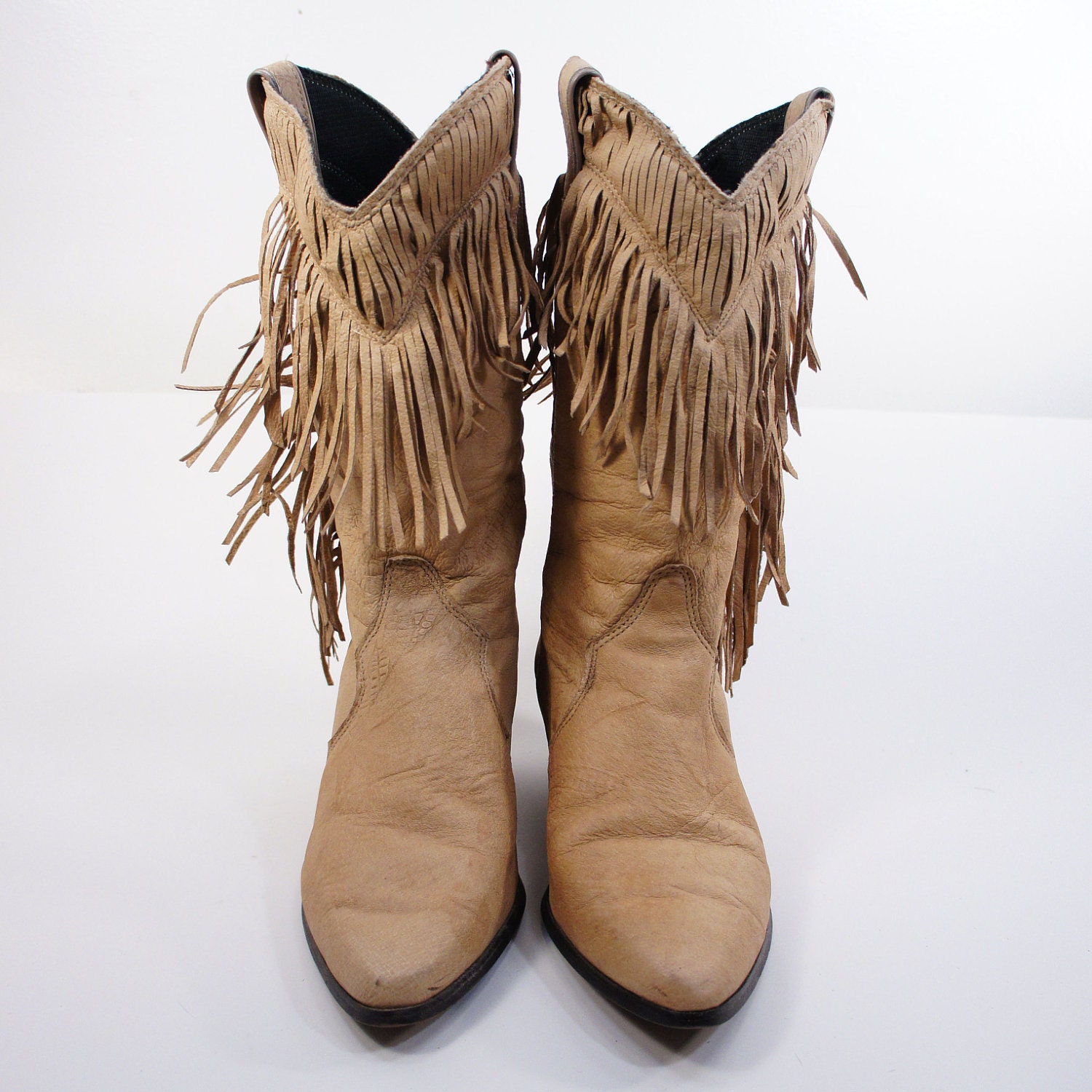Women's Fringe Cowboy Boots in Tanned Leather by Laredo