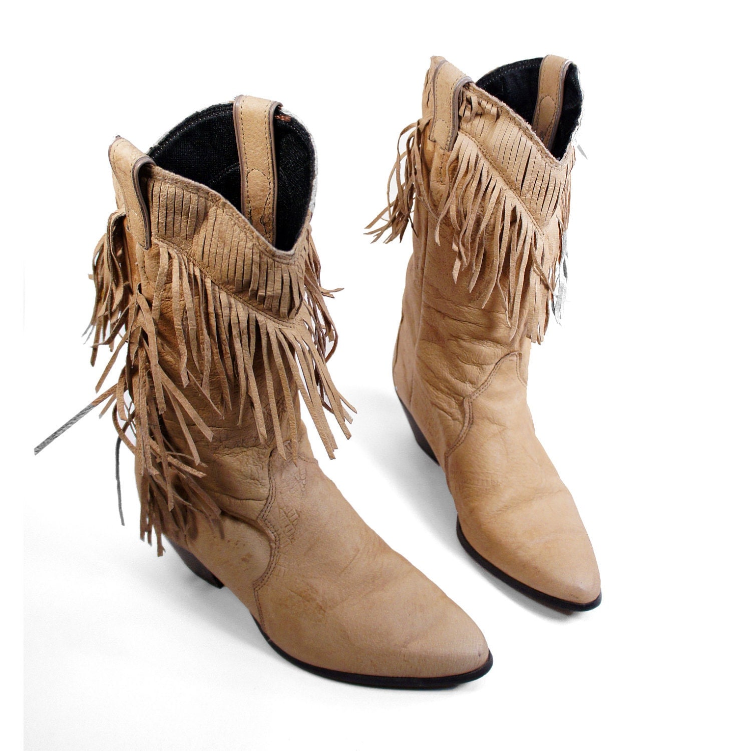 Women's Fringe Cowboy Boots in Tanned Leather by Laredo