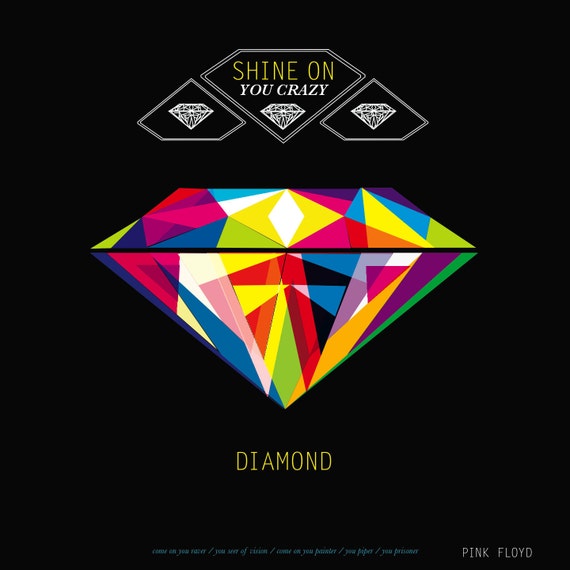 Items similar to Shine On You Crazy Diamond - 12x12