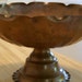 Antique Hammered Large Copper Pedestal Bowl from Gregorian USA