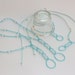 Matching Mom & Baby Blue Beaded Barefoot Sandals with Blue and Clear Crystals