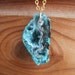 Blue Half Geode Necklace