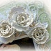 Reneabouquets Flower Set - Shabby Vintage Love Letters Textured Roses Scrapbook Embellishment, Wedding, Decoration, Home Decor