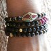 Passion Garnet 108 prayer Mala Necklace or bracelet with Genuine Tiger wood, Nepalese inlaid Turquoise and Coral bead, Reiki, Free shipping