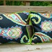 Reversible 13" x 19" Indoor/Outdoor Pillow Cover in Jazzy Paisley on Black w/ Cording and Invisible Zipper