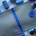 Gray and Dark Blue soft felt case for iPhone/iPhone whit front pocket